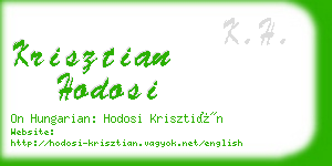 krisztian hodosi business card